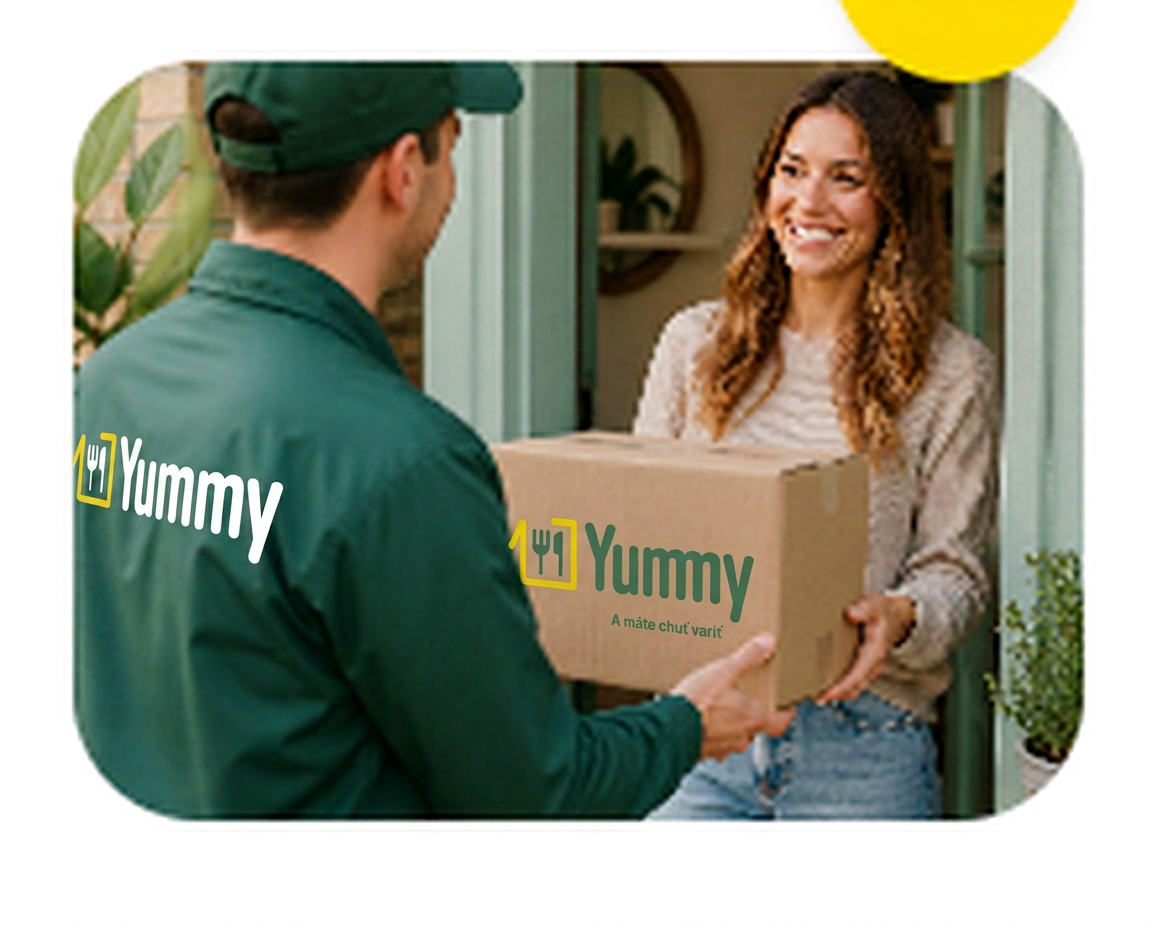 Doručení Yummy boxu až ke dveřím